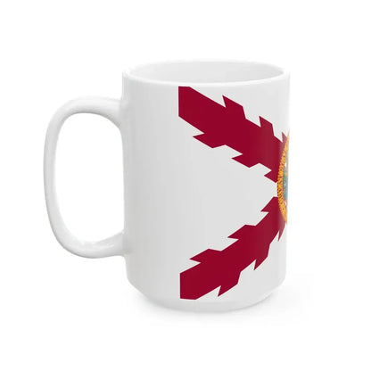 Flag of Cross of Burgundy with the Seal of Florida alternative version (United States) White Coffee Mug - Go Mug Yourself