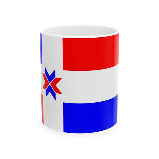 Flag of Crossville Tennessee textless (United States) White Coffee Mug 11oz - Go Mug Yourself