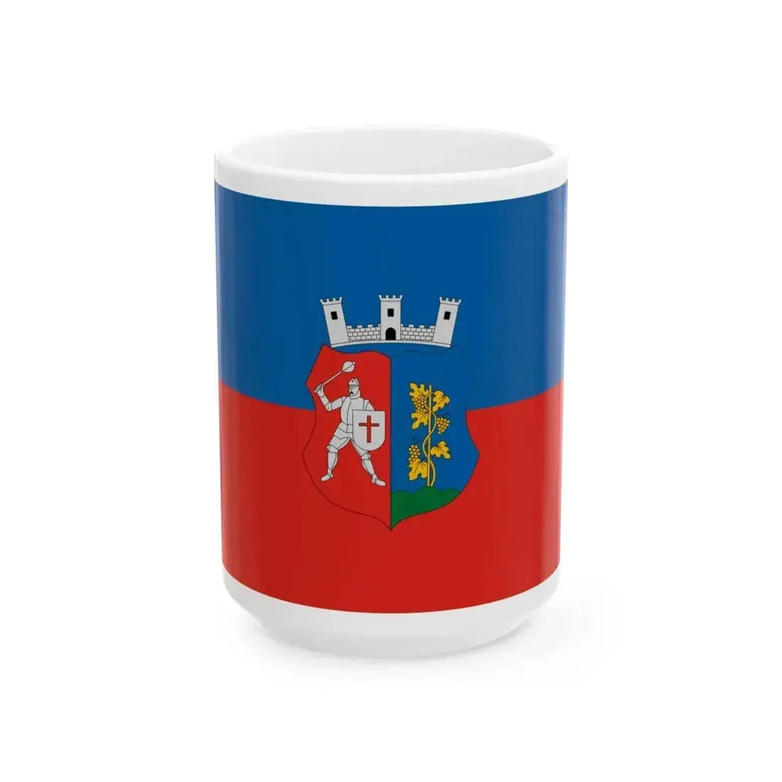 Flag of Csabrendek (Hungary) White Coffee Mug 15oz - Go Mug Yourself