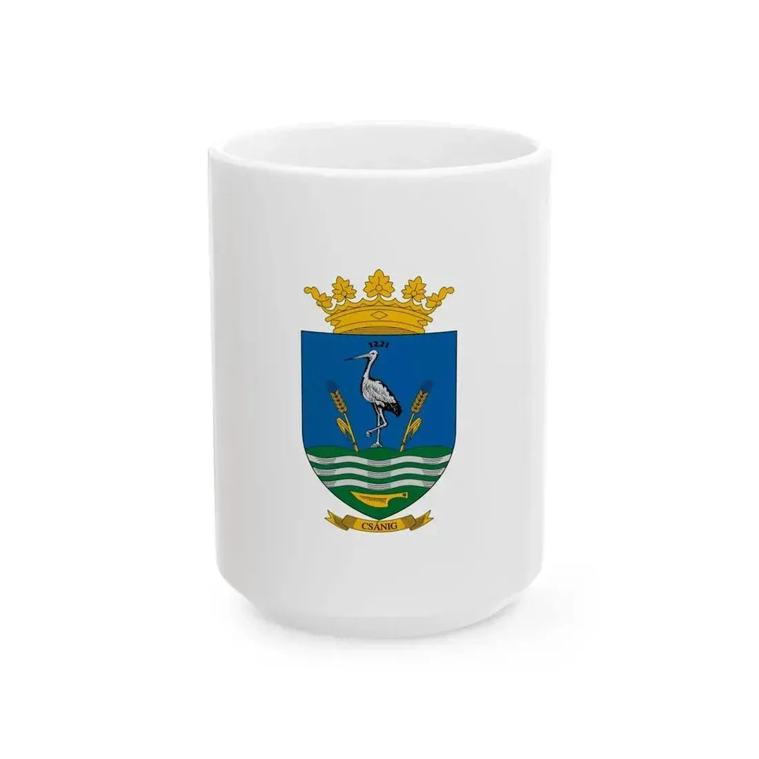 Flag of Csanig (Hungary) White Coffee Mug 15oz - Go Mug Yourself