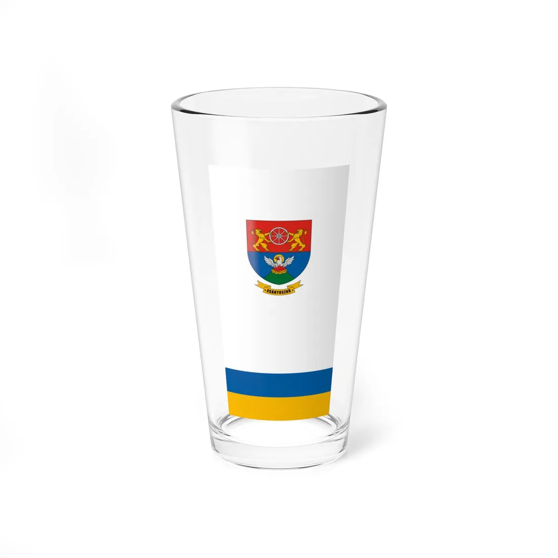 Flag of Csanyoszro vertical (Hungary) Pint Glass 16oz 16oz - Go Mug Yourself