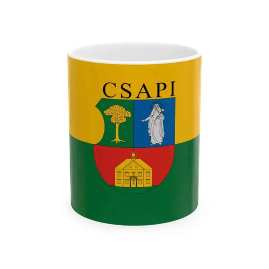 Flag of Csapi (Hungary) White Coffee Mug 11oz - Go Mug Yourself