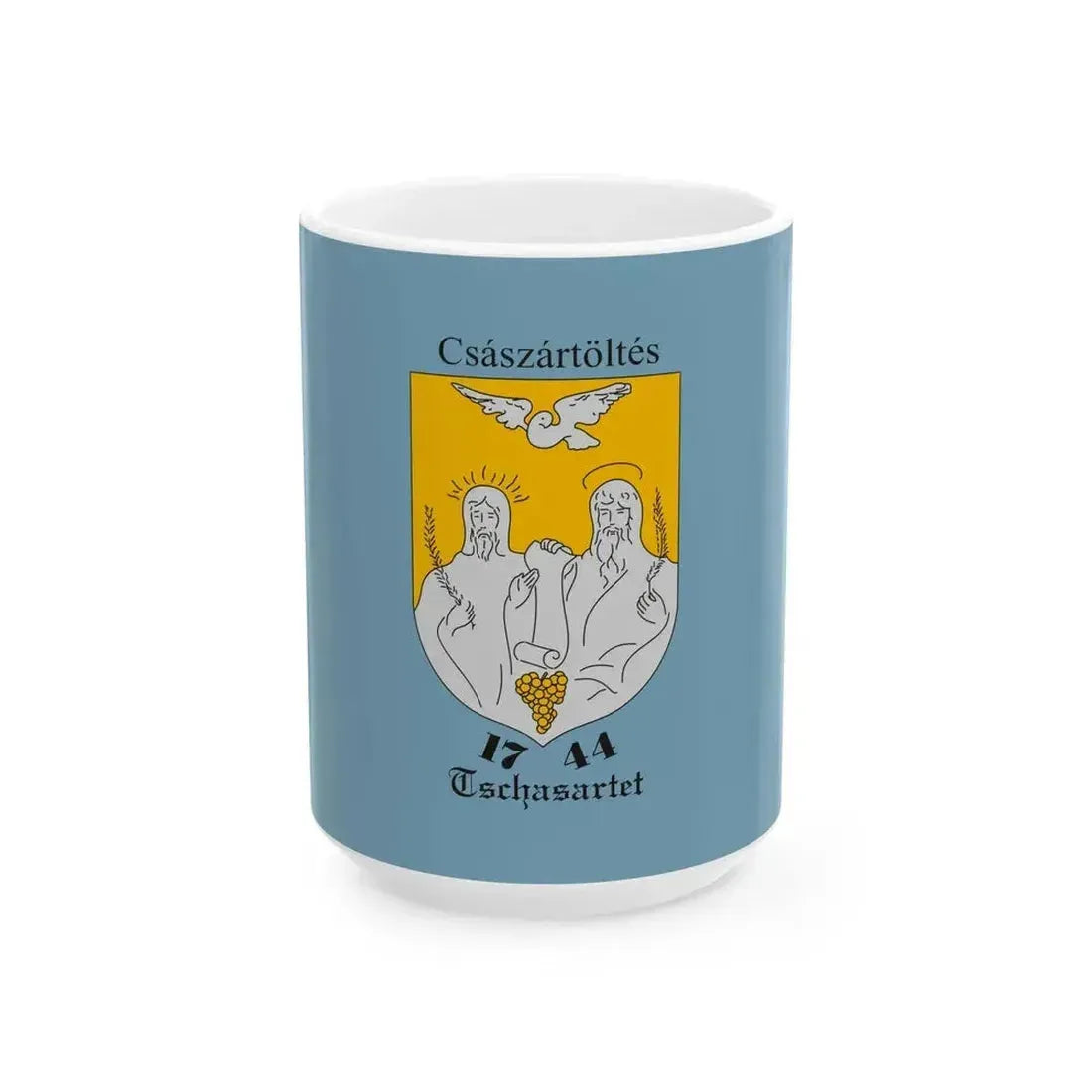 Flag of Csaszartoltes (Hungary) White Coffee Mug 15oz - Go Mug Yourself