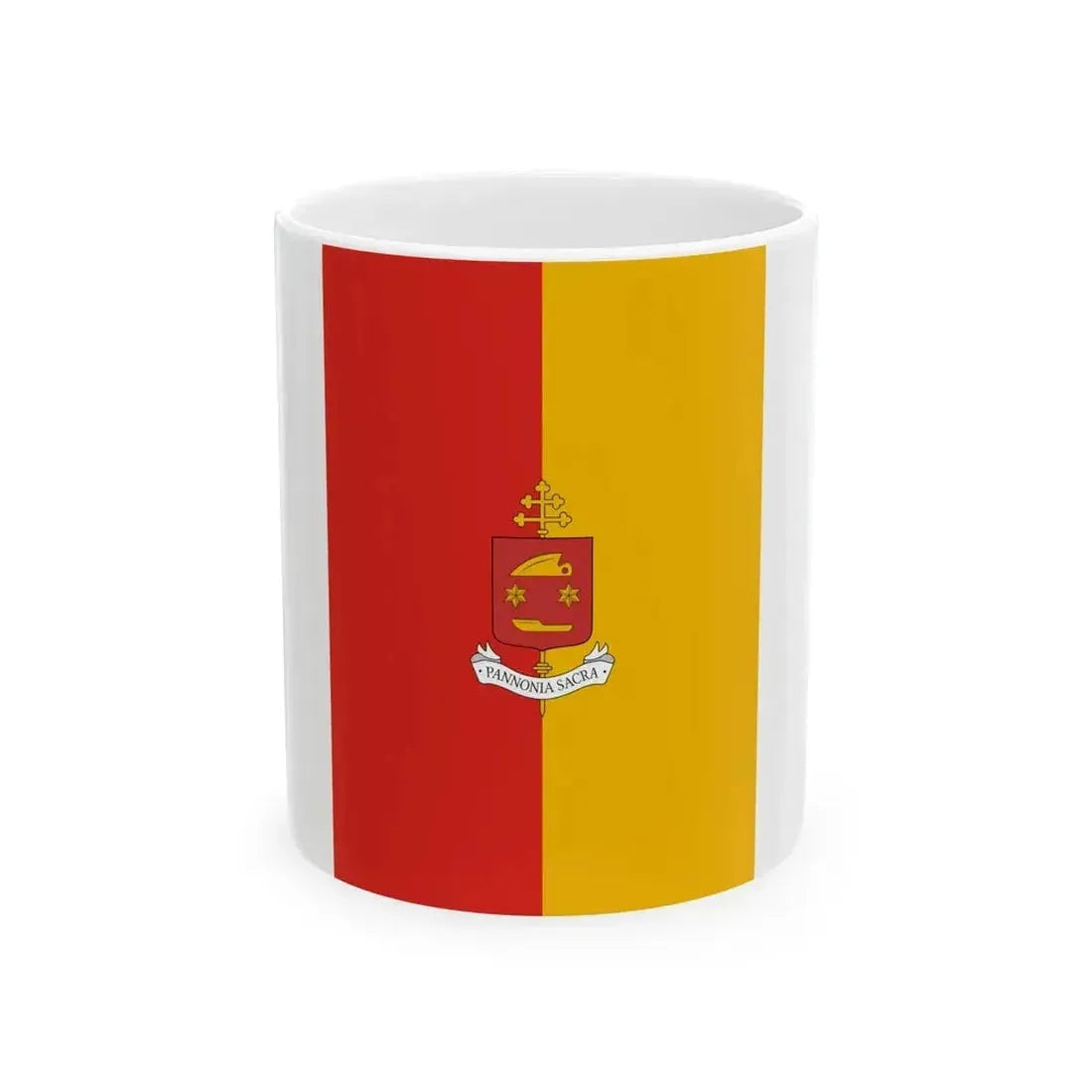 Flag of Csehimindszent (Hungary) White Coffee Mug 11oz - Go Mug Yourself