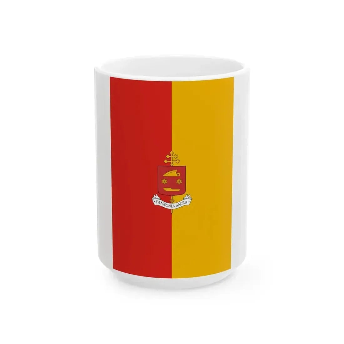 Flag of Csehimindszent (Hungary) White Coffee Mug 15oz - Go Mug Yourself