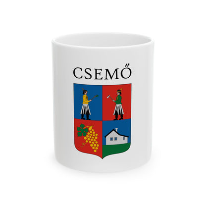Flag of Csemo (Hungary) White Coffee Mug-11oz-Go Mug Yourself