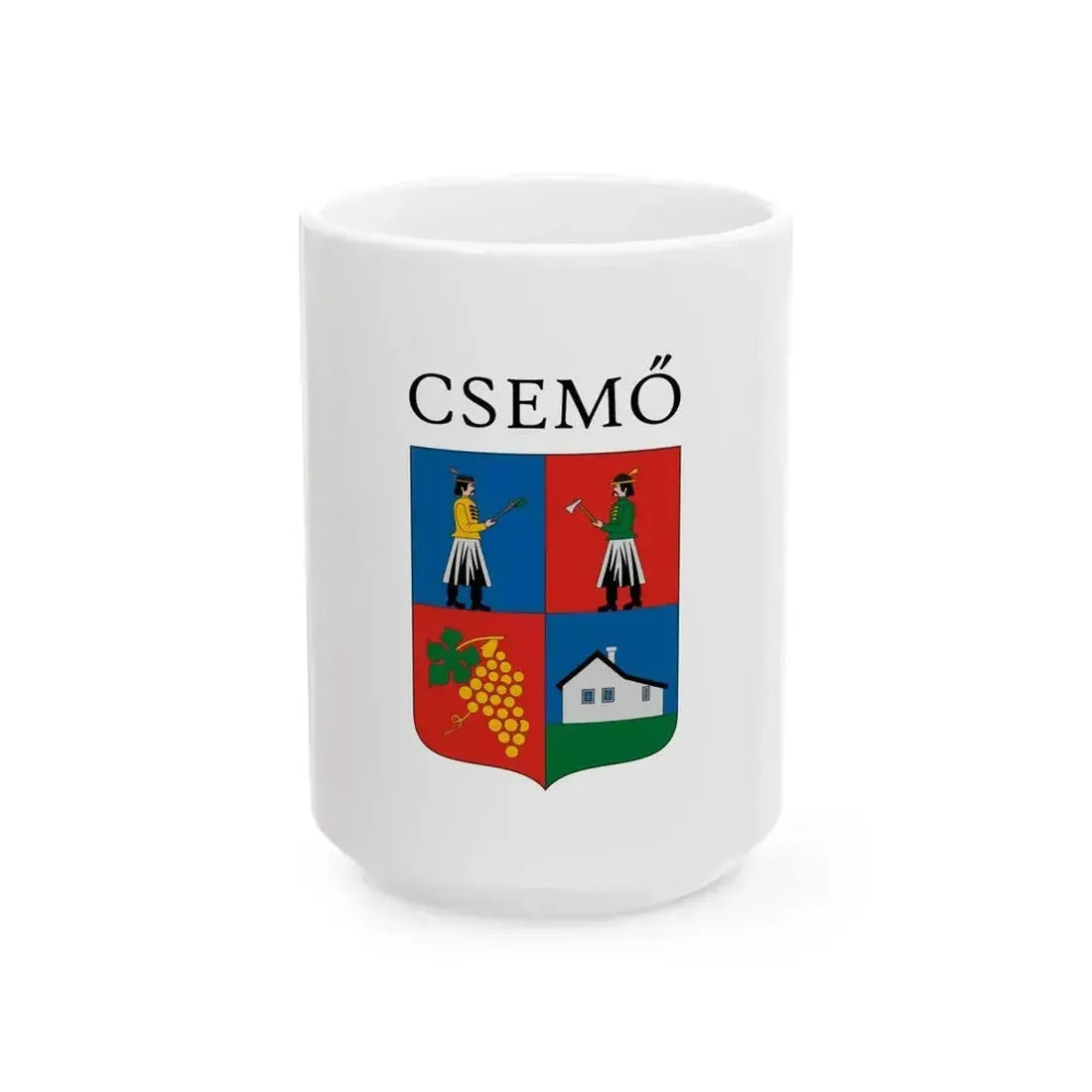 Flag of Csemo (Hungary) White Coffee Mug 15oz - Go Mug Yourself