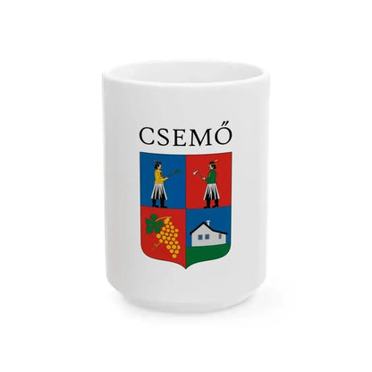 Flag of Csemo (Hungary) White Coffee Mug 15oz - Go Mug Yourself