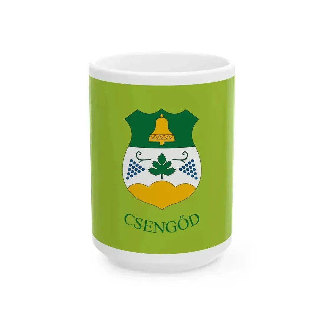 Flag of Csengod (Hungary) White Coffee Mug 15oz - Go Mug Yourself
