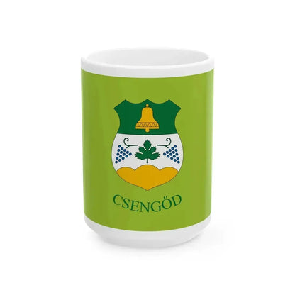 Flag of Csengod (Hungary) White Coffee Mug 15oz - Go Mug Yourself