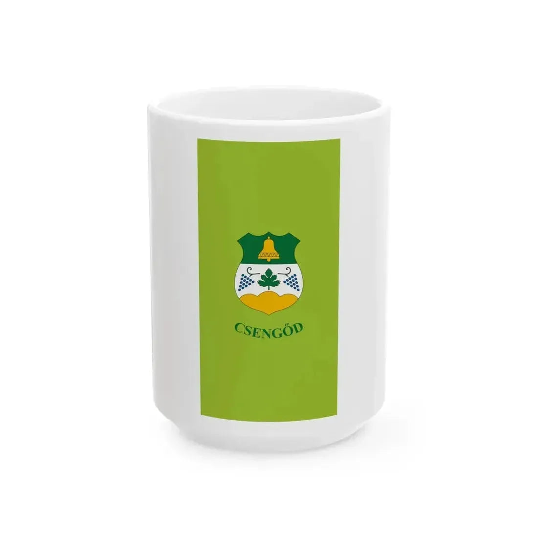 Flag of Csengod vertical (Hungary) White Coffee Mug 15oz - Go Mug Yourself