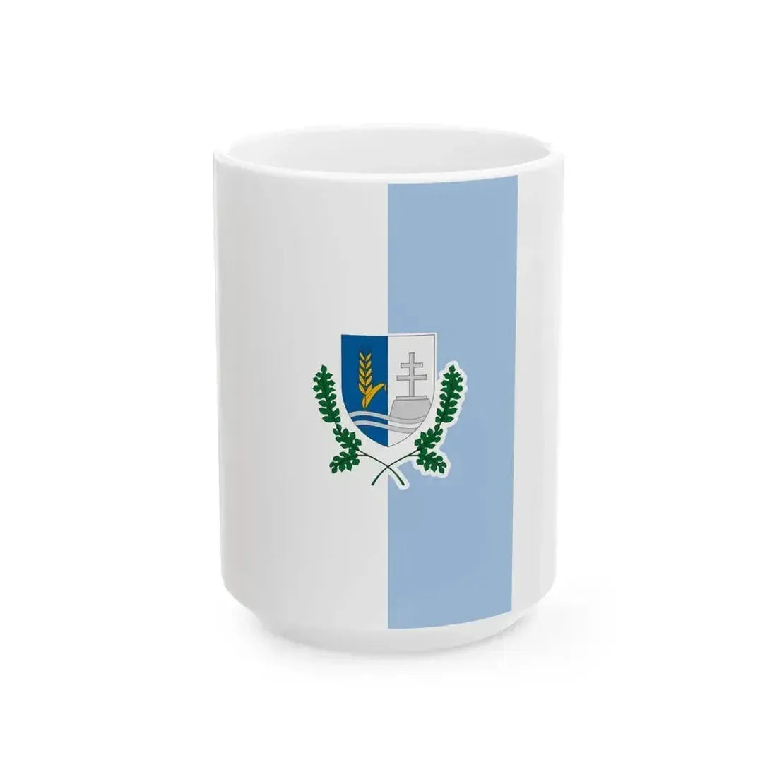 Flag of Csenye vertical (Hungary) White Coffee Mug 15oz - Go Mug Yourself