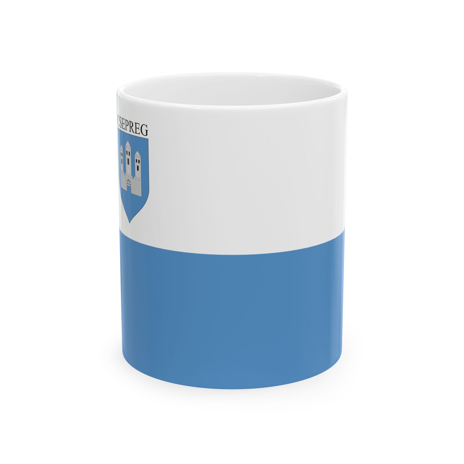 Flag of Csepreg (Hungary) White Coffee Mug-11oz-Go Mug Yourself
