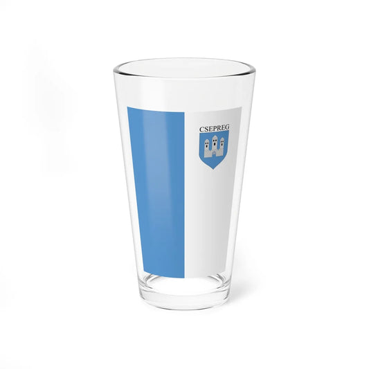 Flag of Csepreg vertical (Hungary) Pint Glass 16oz 16oz - Go Mug Yourself