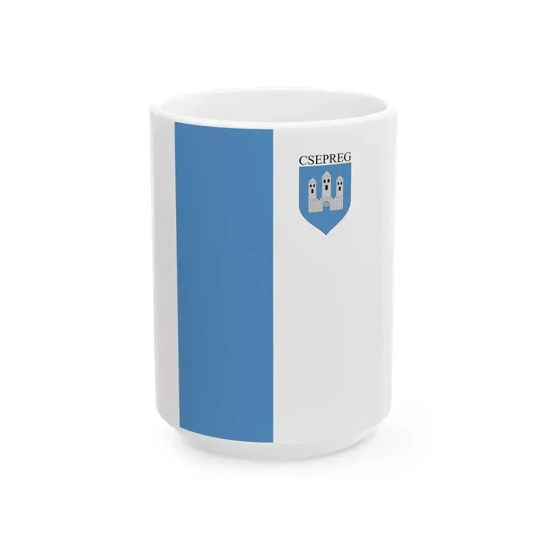 Flag of Csepreg vertical (Hungary) White Coffee Mug 15oz - Go Mug Yourself