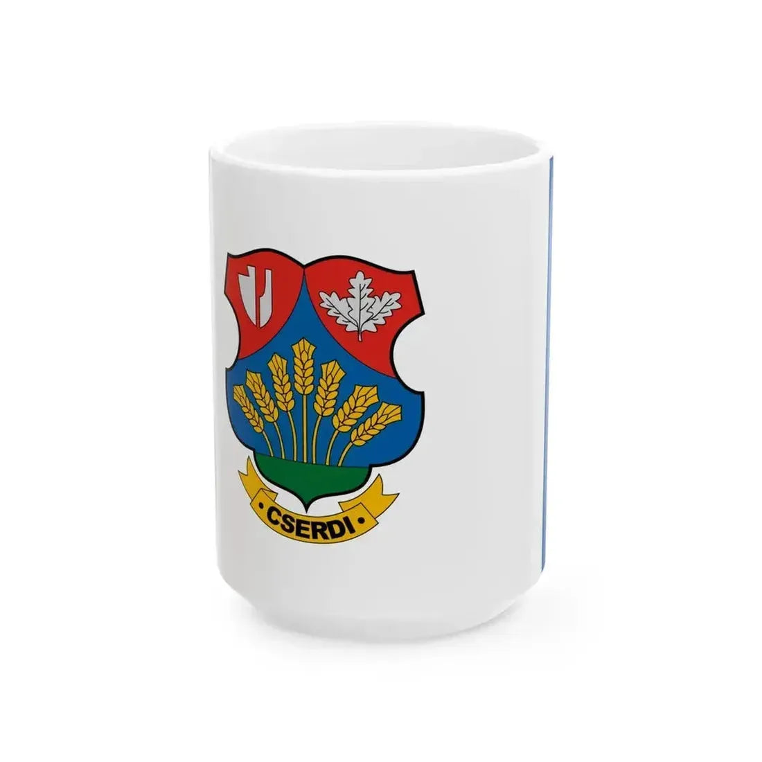 Flag of Cserdi (Hungary) White Coffee Mug 15oz - Go Mug Yourself