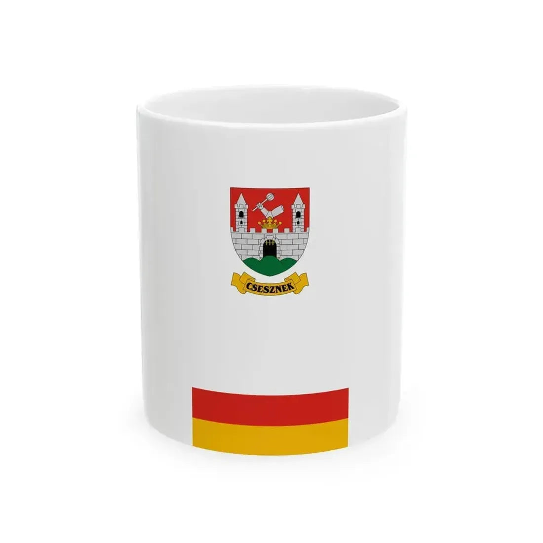 Flag of Csesznek vertical (Hungary) White Coffee Mug 11oz - Go Mug Yourself