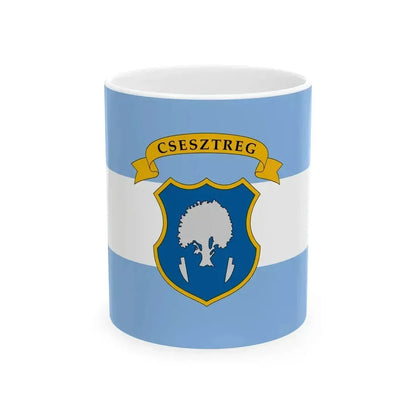 Flag of Csesztreg (Hungary) White Coffee Mug 11oz - Go Mug Yourself