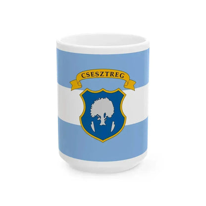 Flag of Csesztreg (Hungary) White Coffee Mug 15oz - Go Mug Yourself