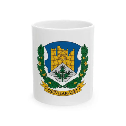 Flag of Csevharaszt (Hungary) White Coffee Mug 11oz - Go Mug Yourself