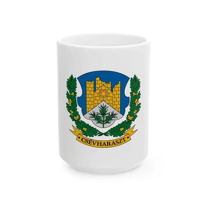 Flag of Csevharaszt (Hungary) White Coffee Mug 15oz - Go Mug Yourself