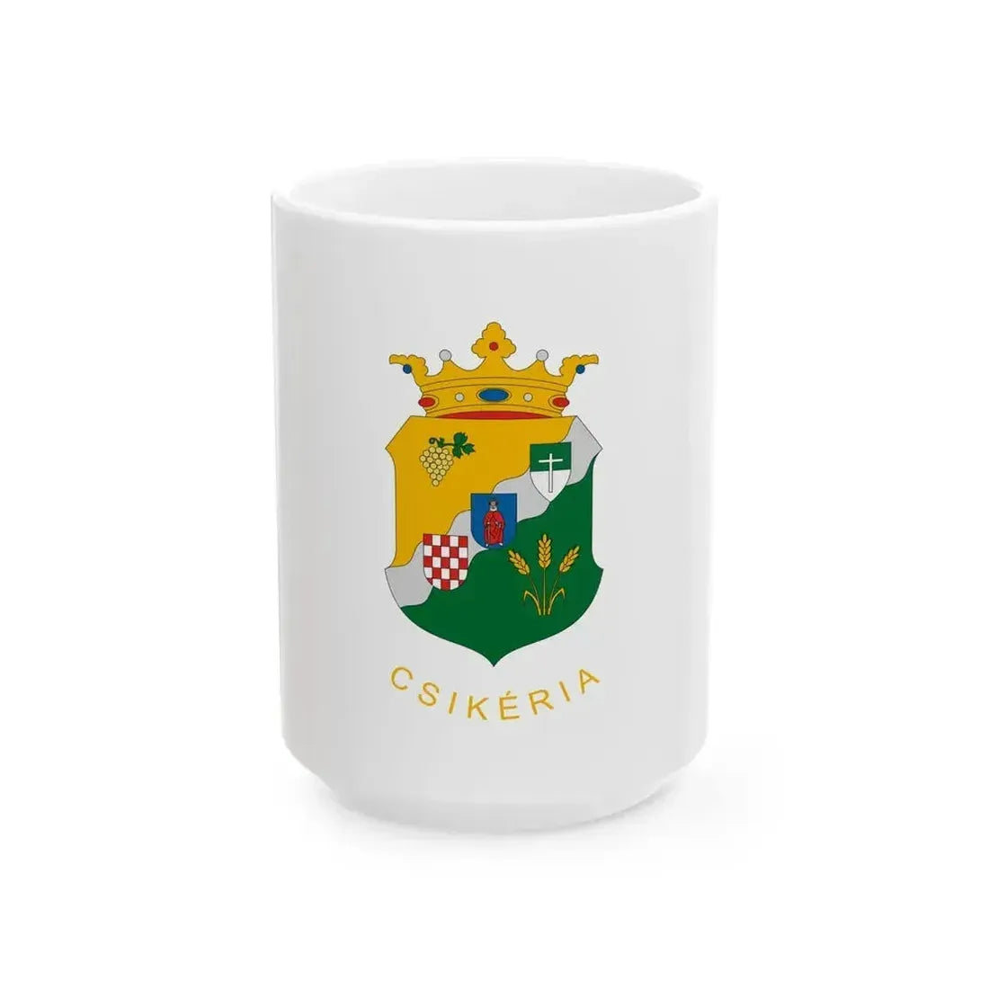 Flag of Csikeria (Hungary) White Coffee Mug 15oz - Go Mug Yourself