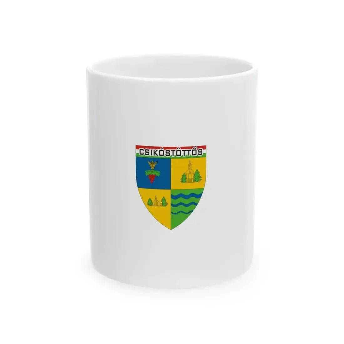 Flag of Csikostottos (Hungary) White Coffee Mug 11oz - Go Mug Yourself