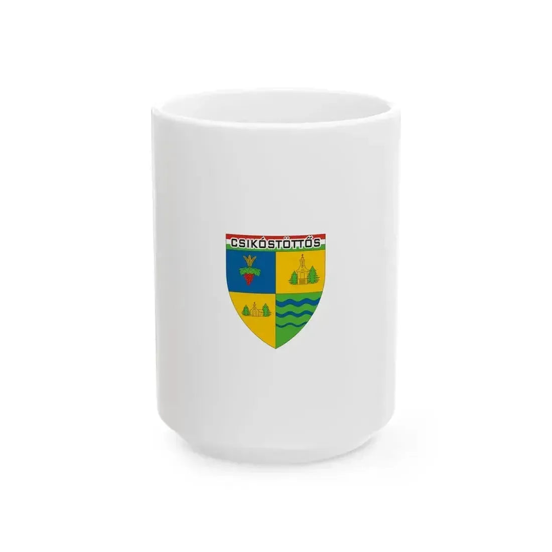 Flag of Csikostottos (Hungary) White Coffee Mug 15oz - Go Mug Yourself