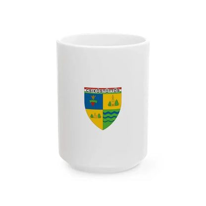 Flag of Csikostottos (Hungary) White Coffee Mug 15oz - Go Mug Yourself