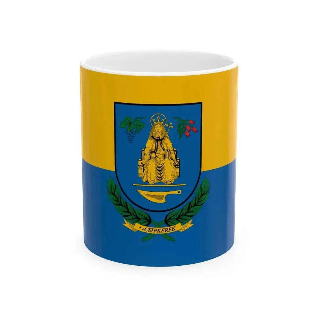 Flag of Csipkerek (Hungary) White Coffee Mug 11oz - Go Mug Yourself
