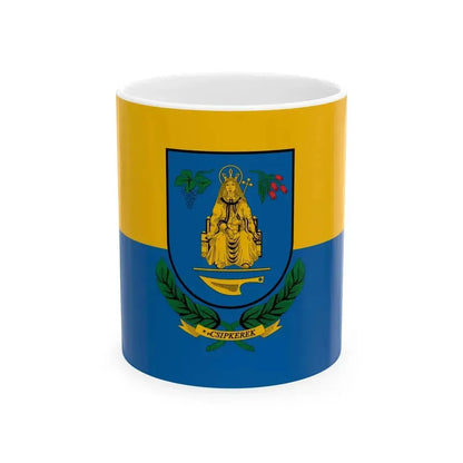 Flag of Csipkerek (Hungary) White Coffee Mug 11oz - Go Mug Yourself