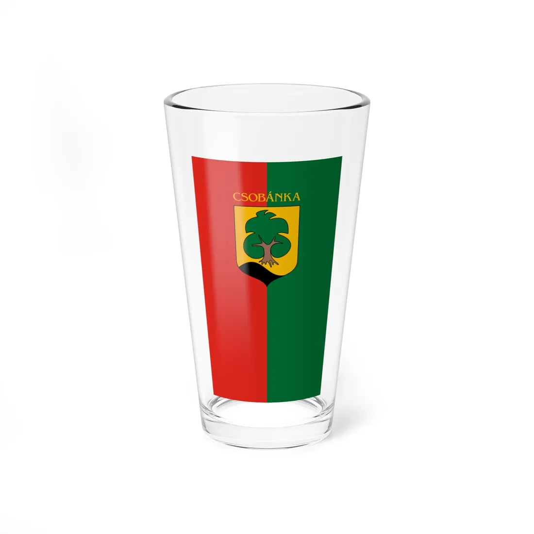 Flag of Csobanka vertical (Hungary) Pint Glass 16oz 16oz - Go Mug Yourself