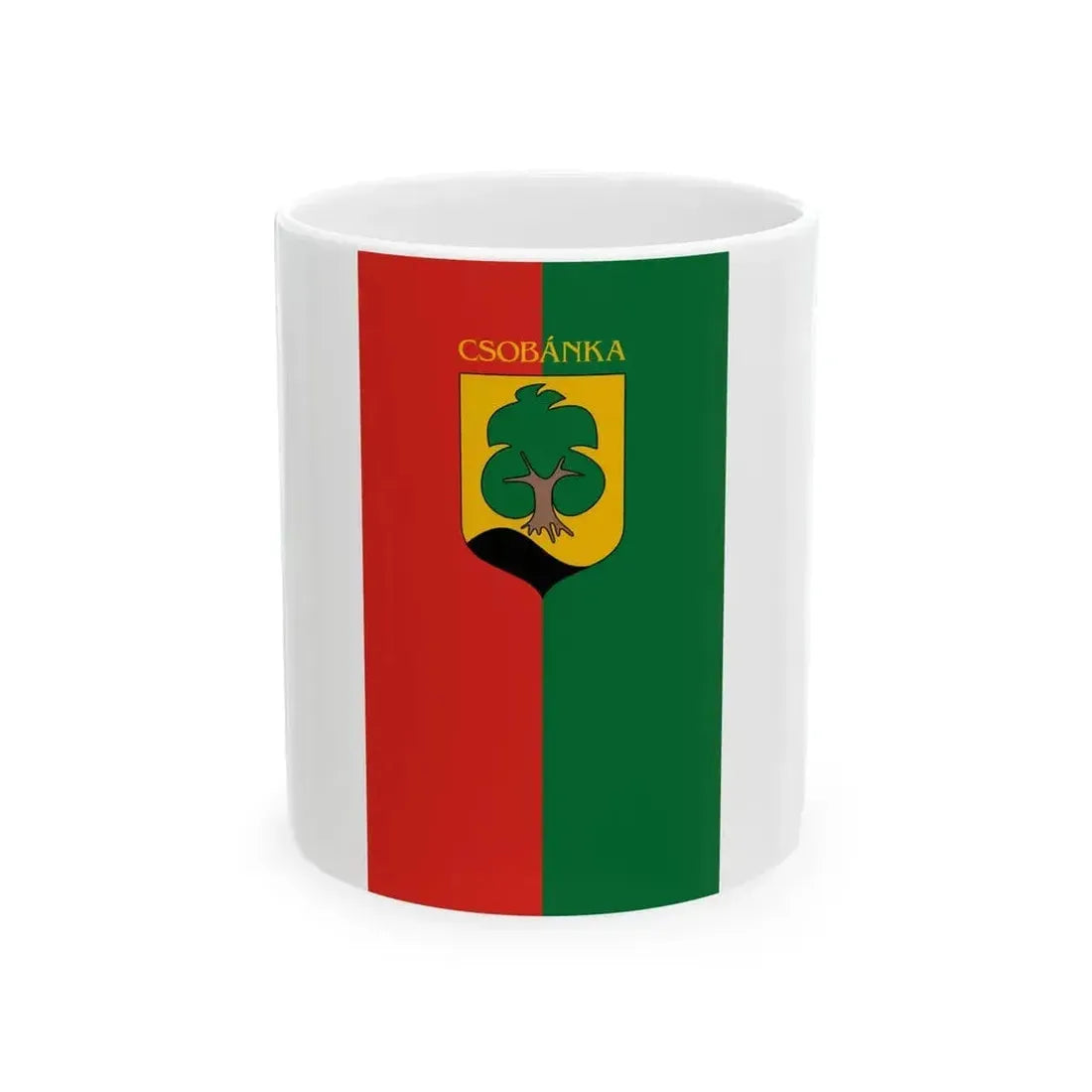 Flag of Csobanka vertical (Hungary) White Coffee Mug 11oz - Go Mug Yourself