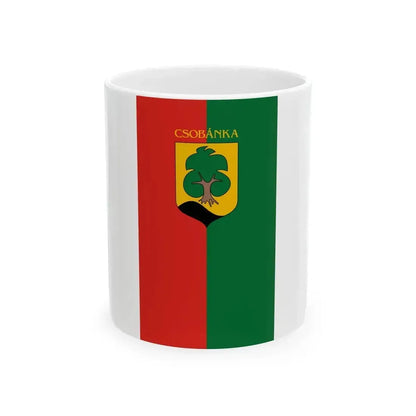 Flag of Csobanka vertical (Hungary) White Coffee Mug 11oz - Go Mug Yourself
