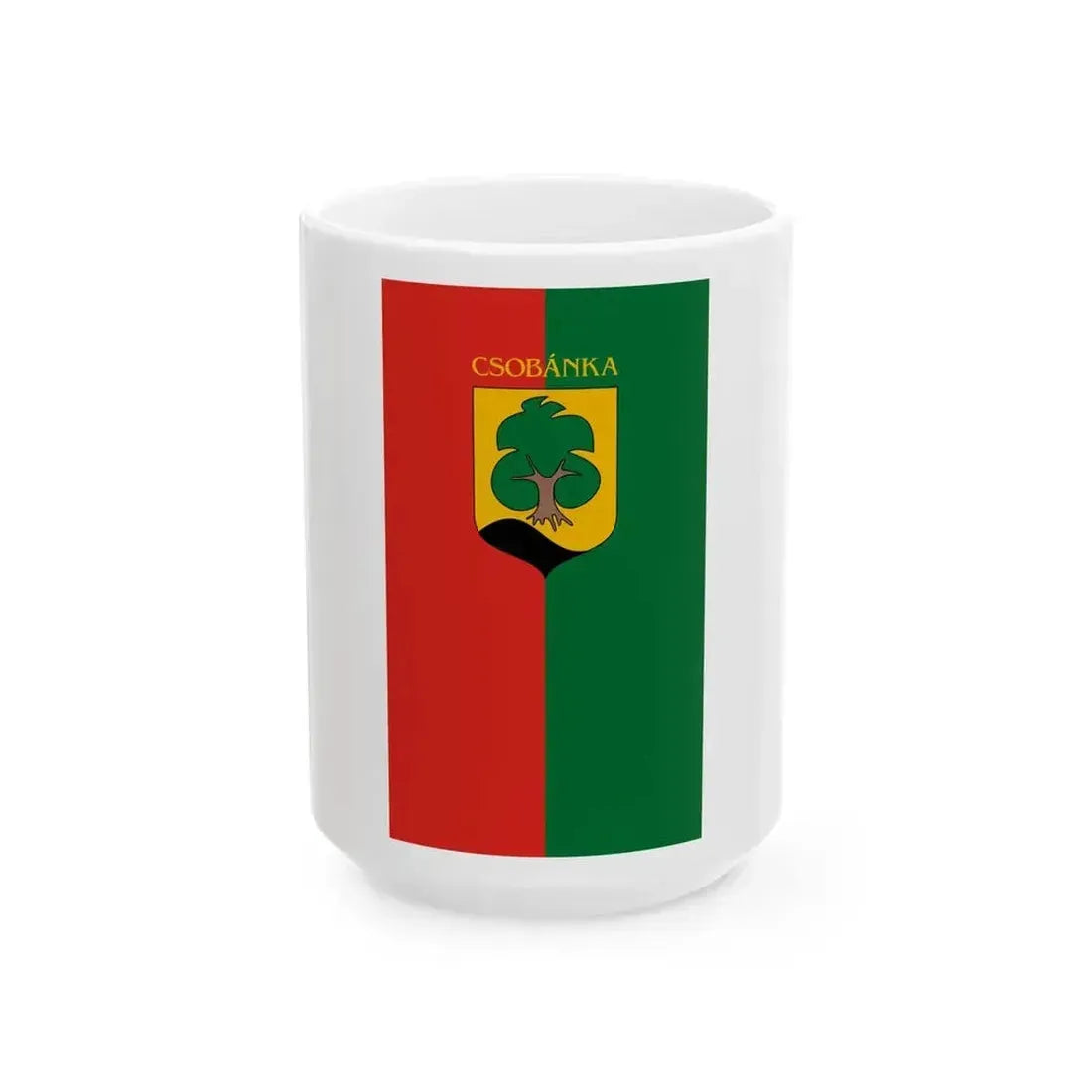 Flag of Csobanka vertical (Hungary) White Coffee Mug 15oz - Go Mug Yourself