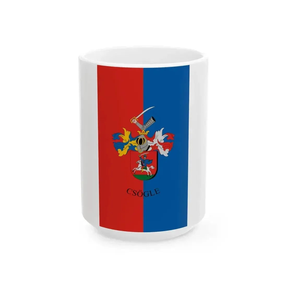 Flag of Csogle (Hungary) White Coffee Mug 15oz - Go Mug Yourself