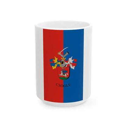 Flag of Csogle (Hungary) White Coffee Mug 15oz - Go Mug Yourself