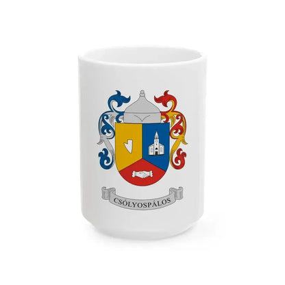 Flag of Csolyospalos (Hungary) White Coffee Mug 15oz - Go Mug Yourself