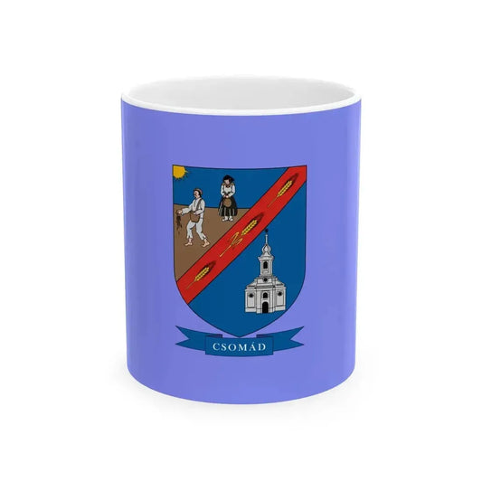 Flag of Csomad (Hungary) White Coffee Mug 11oz - Go Mug Yourself