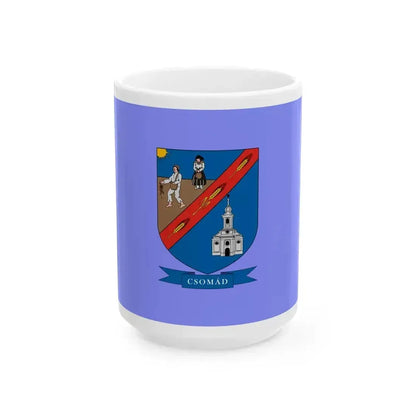 Flag of Csomad (Hungary) White Coffee Mug 15oz - Go Mug Yourself