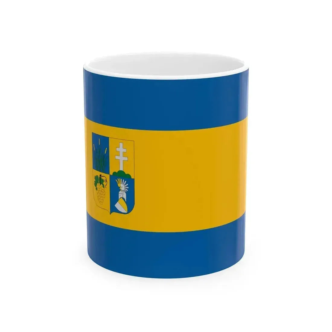 Flag of Csomor (Hungary) White Coffee Mug 11oz - Go Mug Yourself