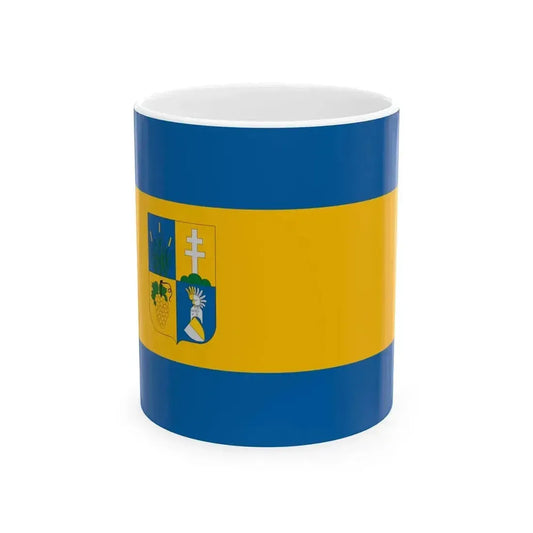 Flag of Csomor (Hungary) White Coffee Mug 11oz - Go Mug Yourself