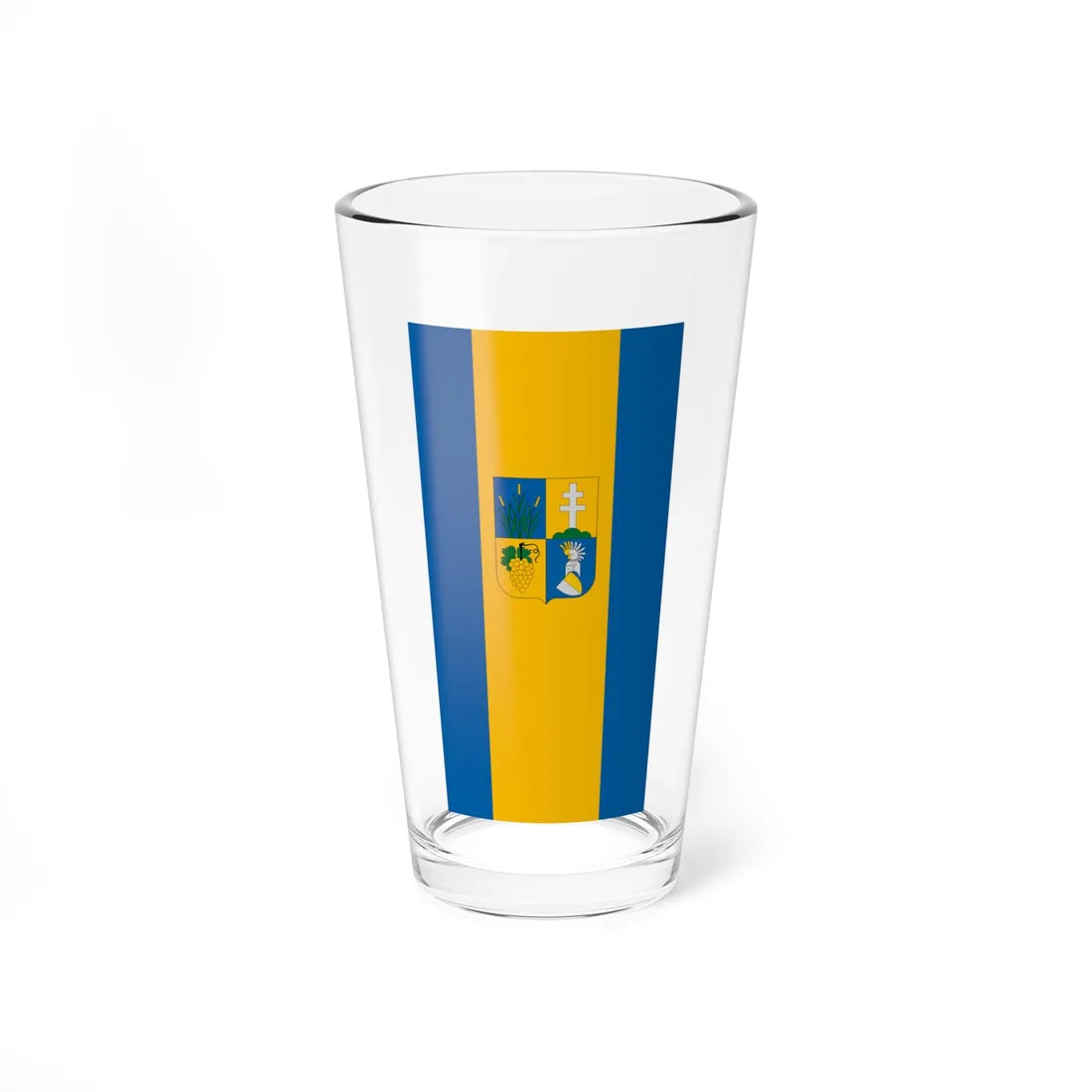 Flag of Csomor vertical (Hungary) Pint Glass 16oz 16oz - Go Mug Yourself