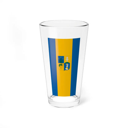 Flag of Csomor vertical (Hungary) Pint Glass 16oz 16oz - Go Mug Yourself