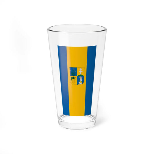 Flag of Csomor vertical (Hungary) Pint Glass 16oz 16oz - Go Mug Yourself