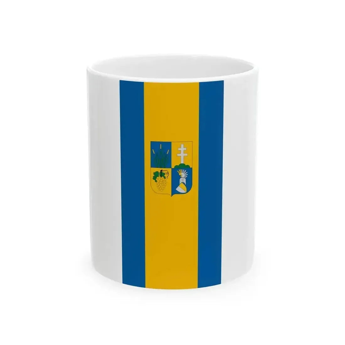 Flag of Csomor vertical (Hungary) White Coffee Mug 11oz - Go Mug Yourself