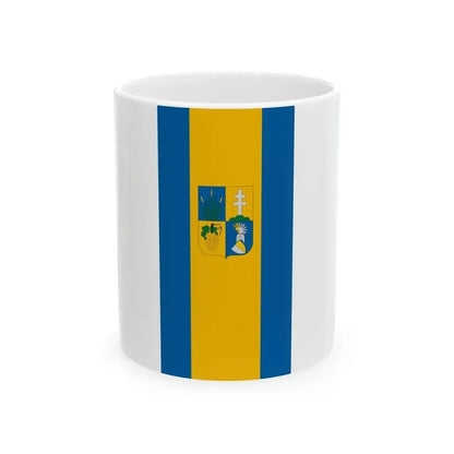 Flag of Csomor vertical (Hungary) White Coffee Mug 11oz - Go Mug Yourself
