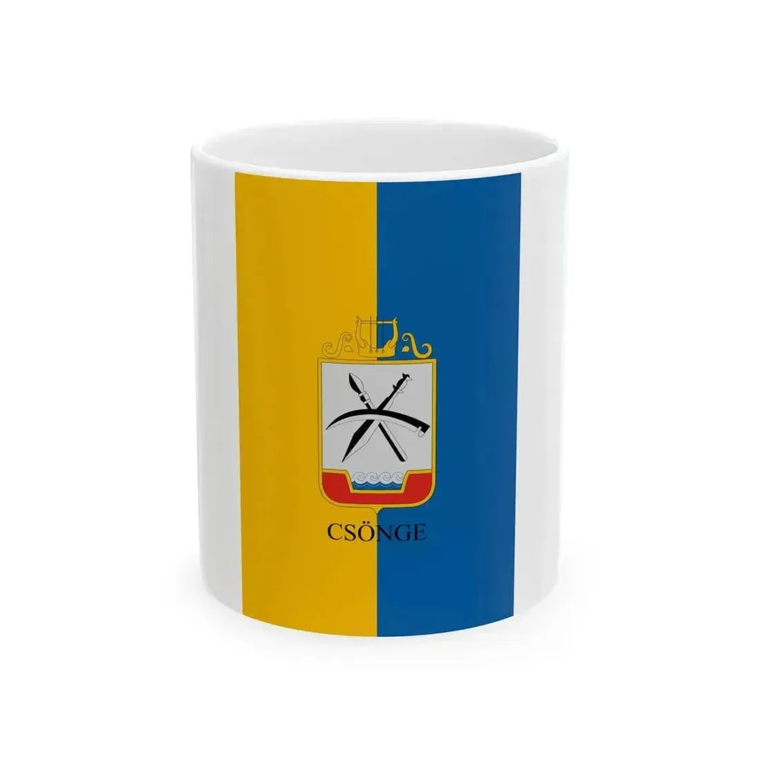 Flag of Csonge (Hungary) White Coffee Mug 11oz - Go Mug Yourself