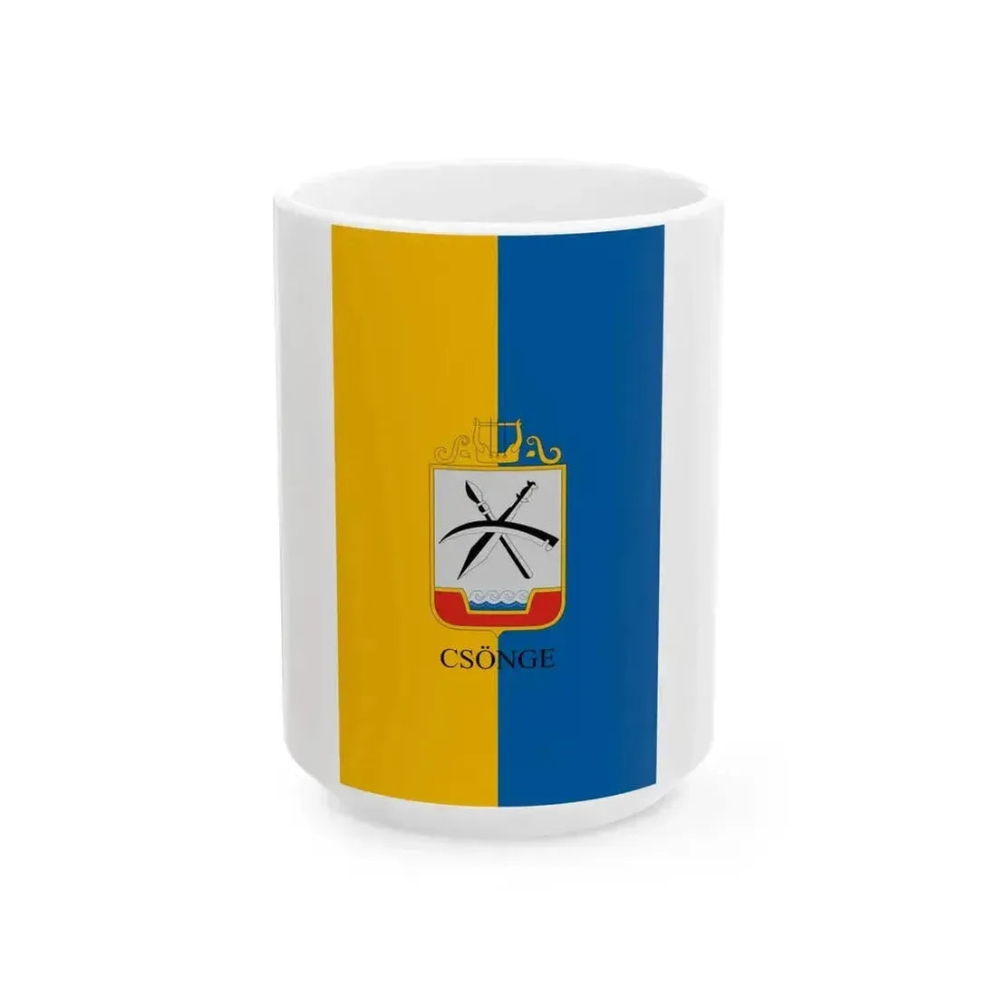 Flag of Csonge (Hungary) White Coffee Mug 15oz - Go Mug Yourself