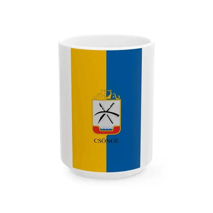 Flag of Csonge (Hungary) White Coffee Mug 15oz - Go Mug Yourself